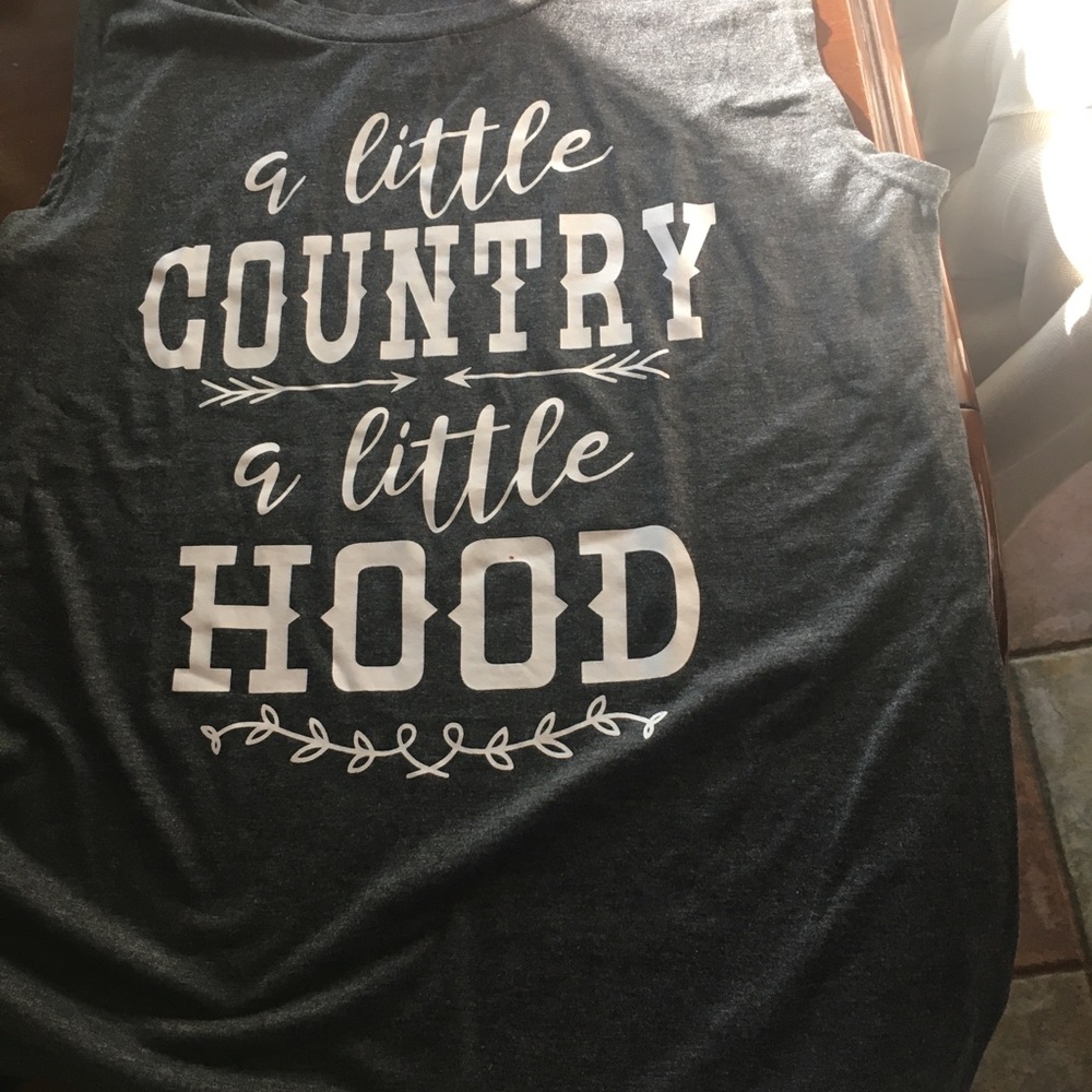 2 Charcoal Muscle tanks. Great for a Concert! 1 L & 1 XL